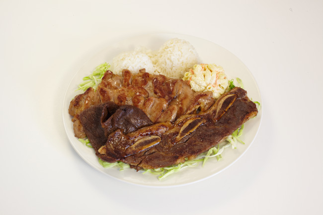 Hawaiian plate lunch dish