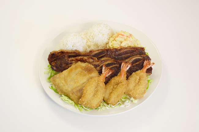 Hawaiian plate lunch dish