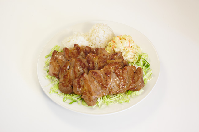 Hawaiian plate lunch dish