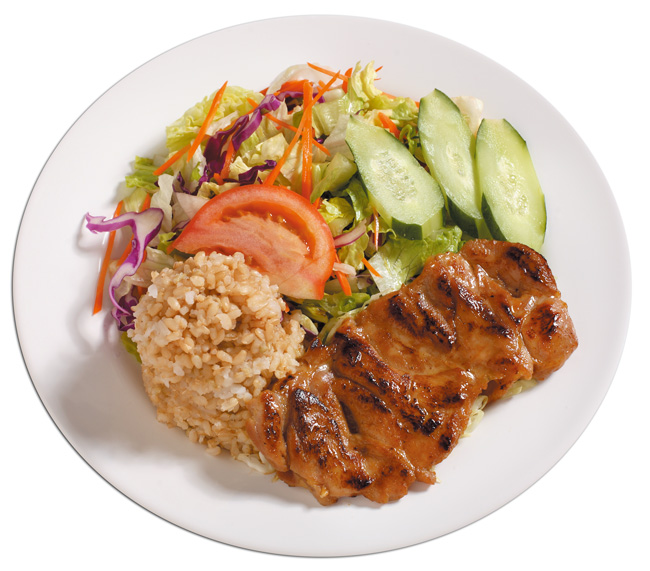 Hawaiian plate lunch dish